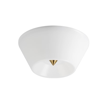 Maxim Lighting Tack LED Flush Mount, Natural Aged Brass 11150WTNAB